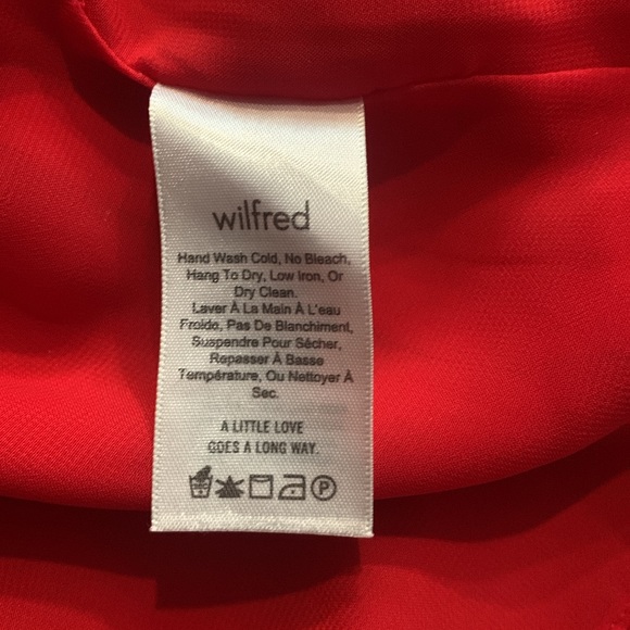 Wilfred Neuchatel Red Off the Shoulder Dress Size XXS Pockets - Picture 7 of 9